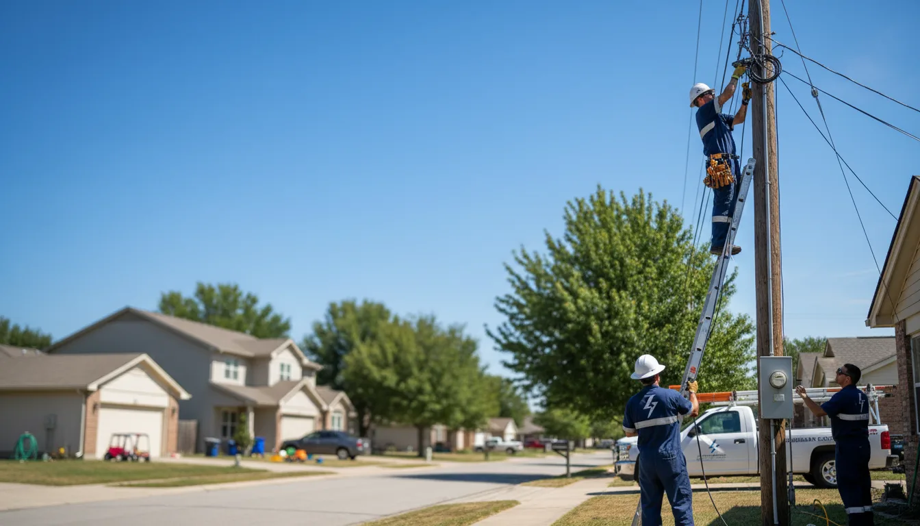 Residential electrician providing installation services in Saint Benedict, OR